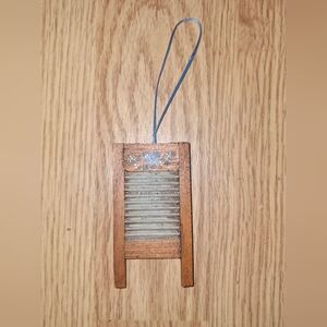 Vintage Wooden Washboard Ornament
